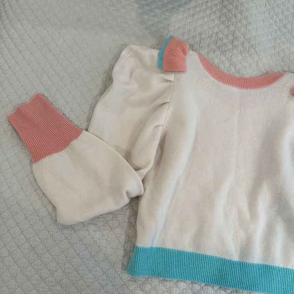 LoveShackFancy Greece Ruffle cashmere-Wool Sweater Medium - Picture 7 of 10